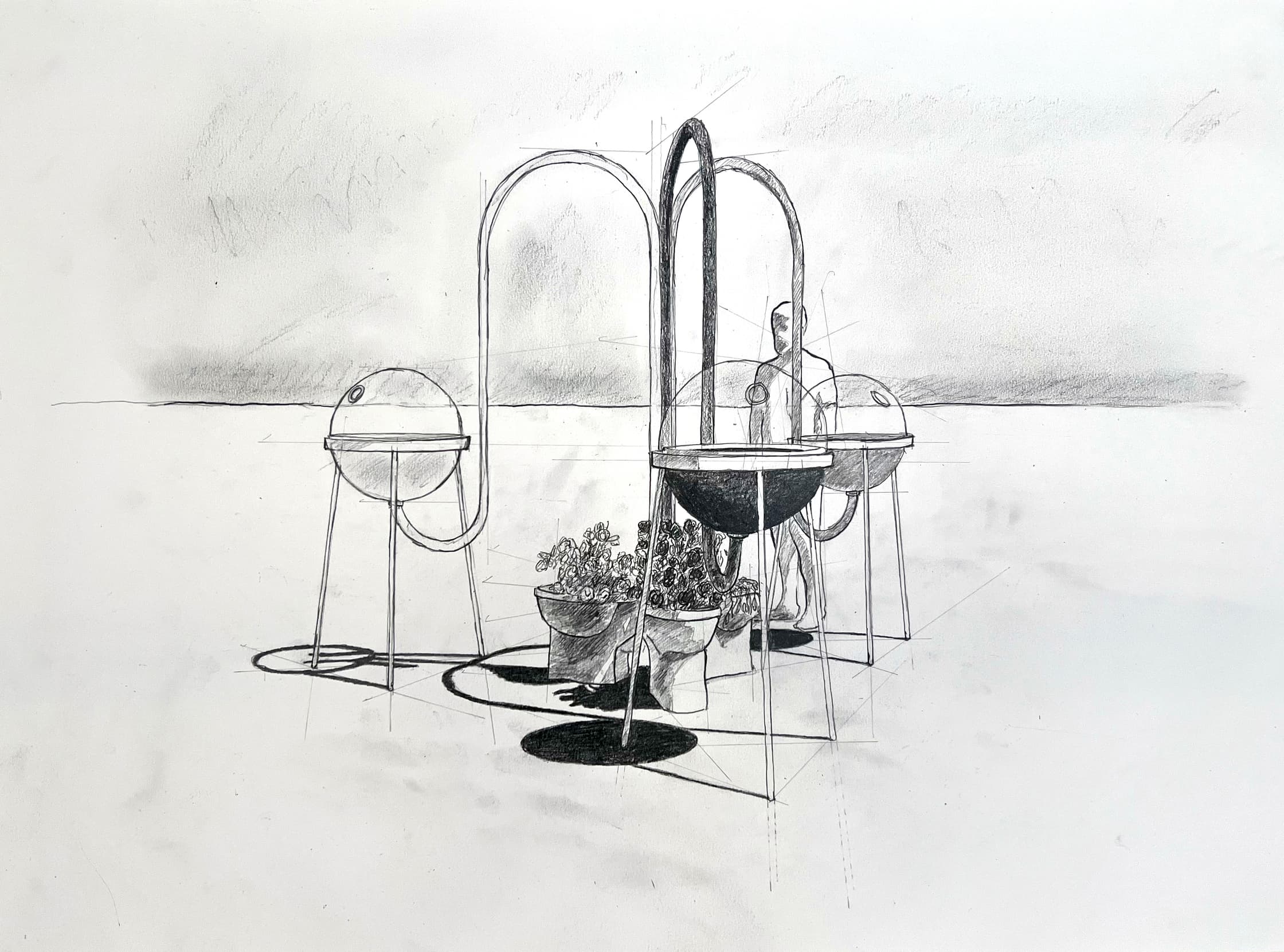 A drawing from Michael Pinsky’s sketchbook