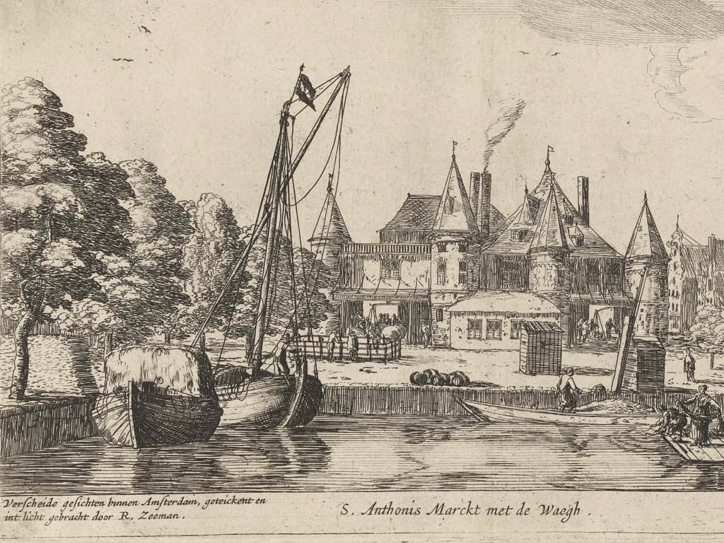 Sint Antoniesmarkt met de Waag