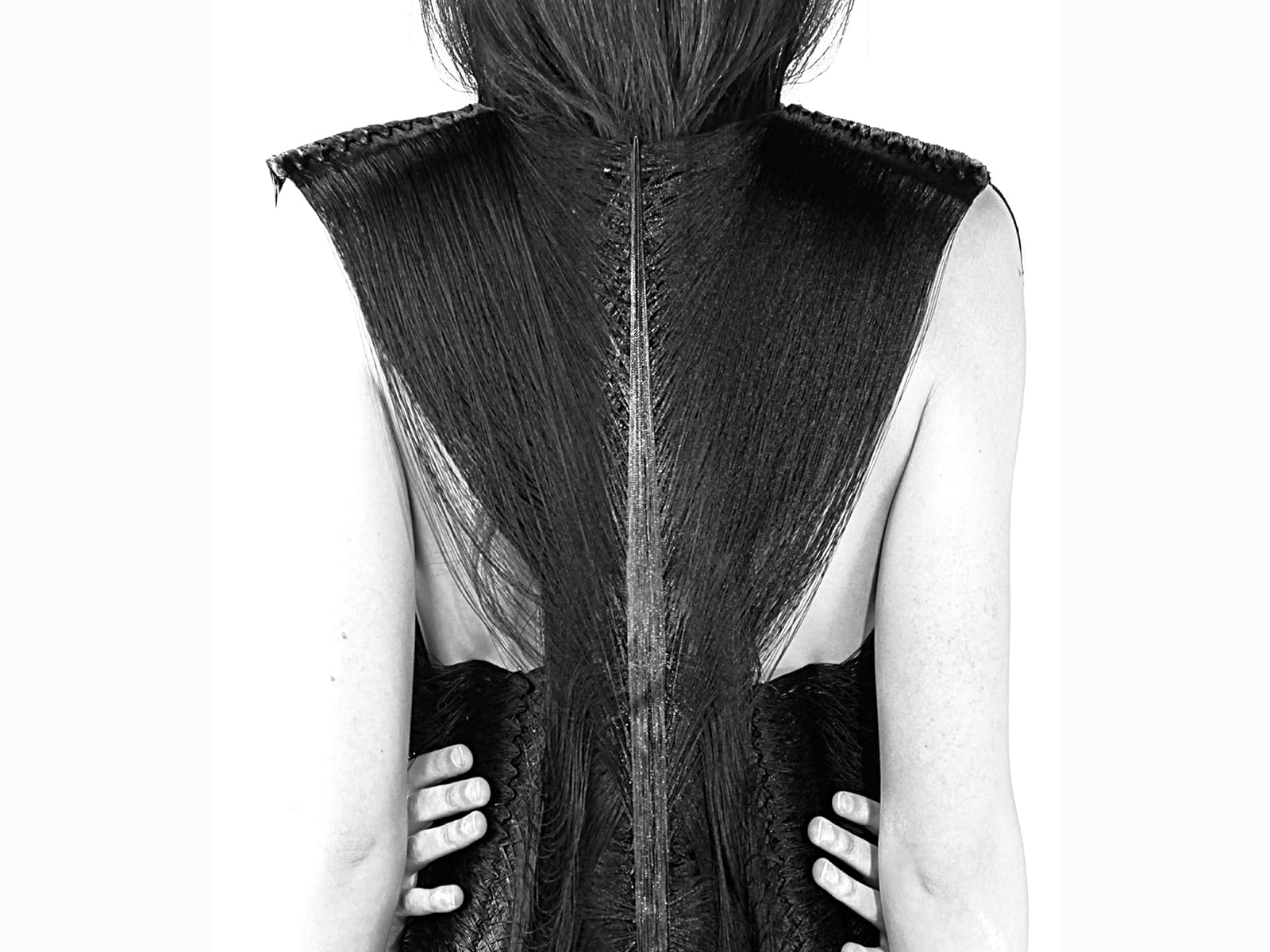Back bone dress by Jeanne Vicerial - photo Doris Lanzman, model Julia Gault